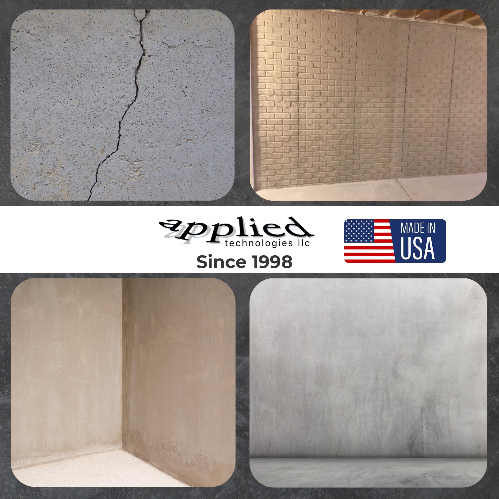 Applied Technologies Poxy Paste crack sealant applied to concrete surface.