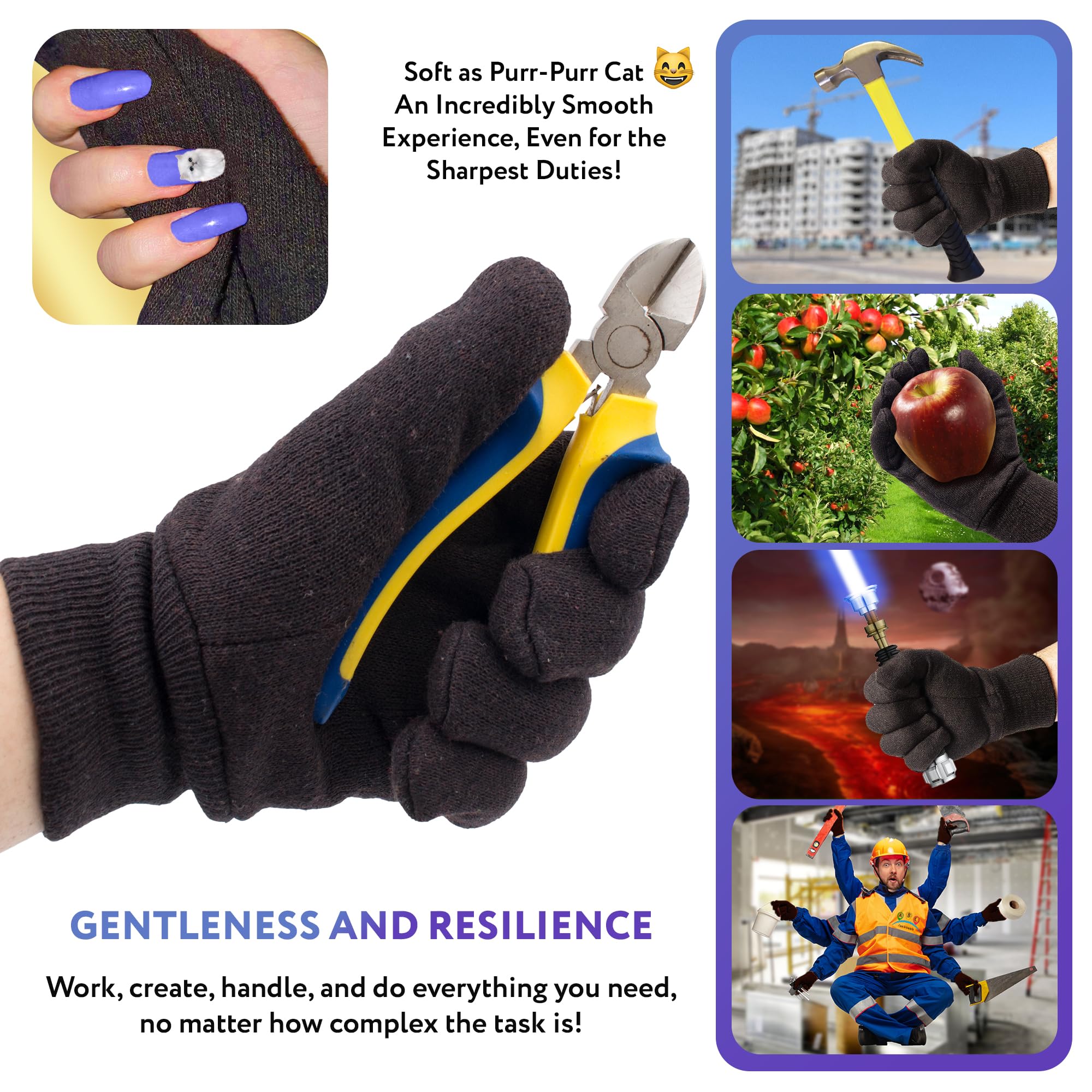 APQ Supply elastic wrist design provides secure fit.