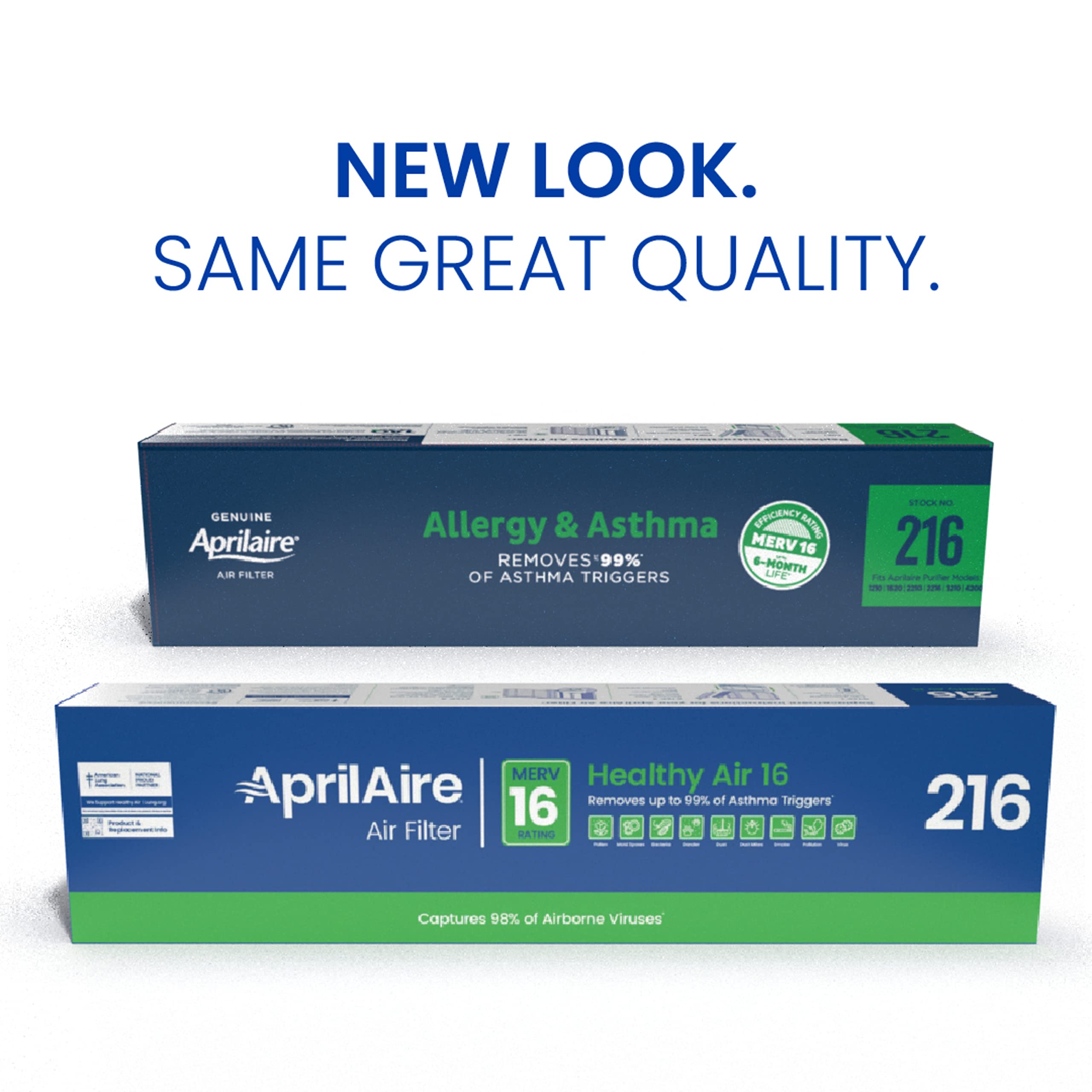 Aprilaire 216 MERV16 filter closeup highlights dense media for improved filtration.
