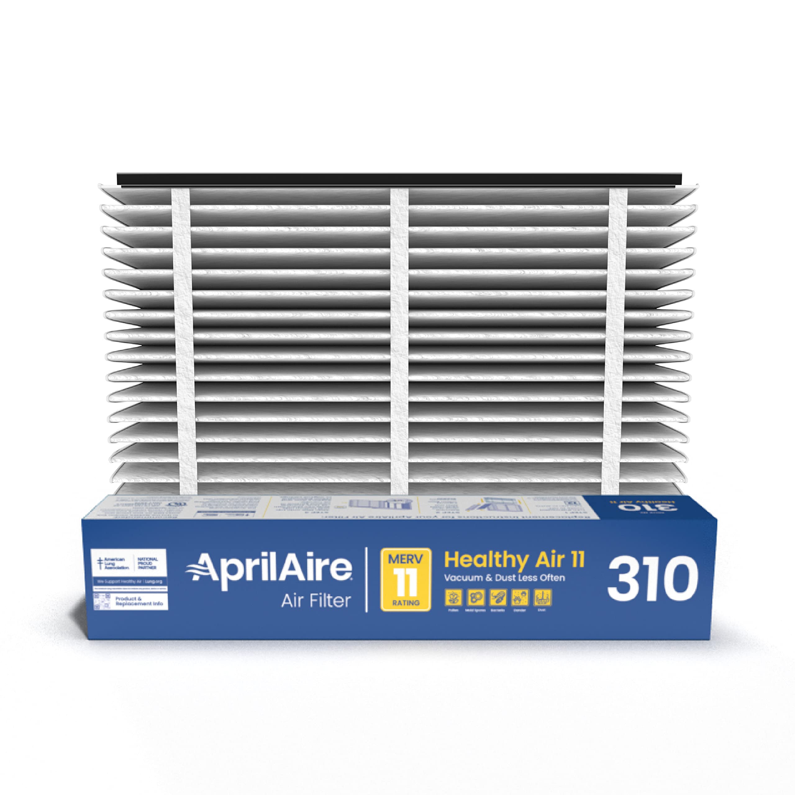 Aprilaire 310 filter packaging shows quality and precise fit.