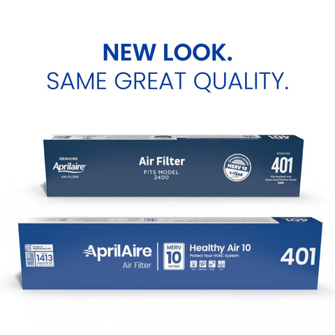 Aprilaire 401 media close-up highlights MERV 10 filtration for cleaner air