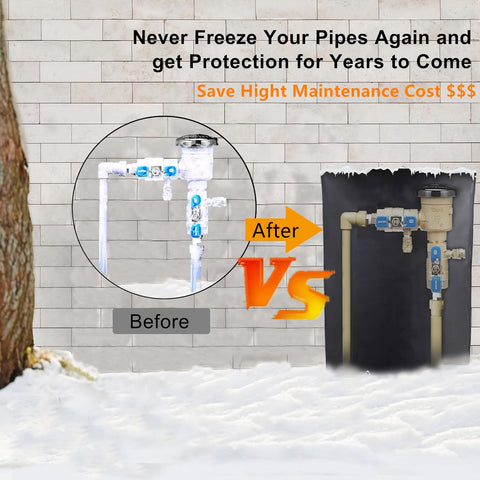 Aprllolg backflow insulation cover insulated cotton minimizes heat loss around sprinkler valves.