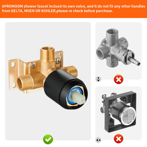 APROMOOM universal 1/2-inch NPT connection for standard plumbing