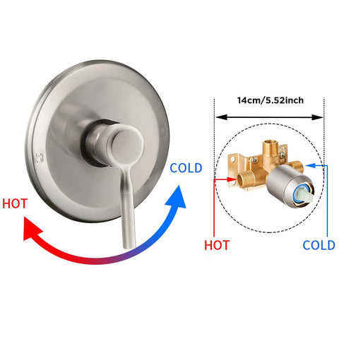 APROMOOM shower head with swivel ball offers adjustable angle for comfort.