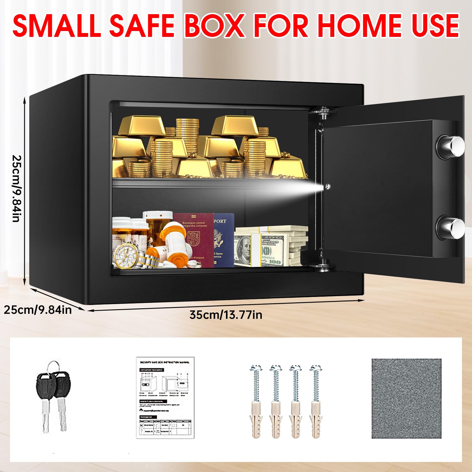 Aprxuvot safe box digital keypad close‑up showing quick code access