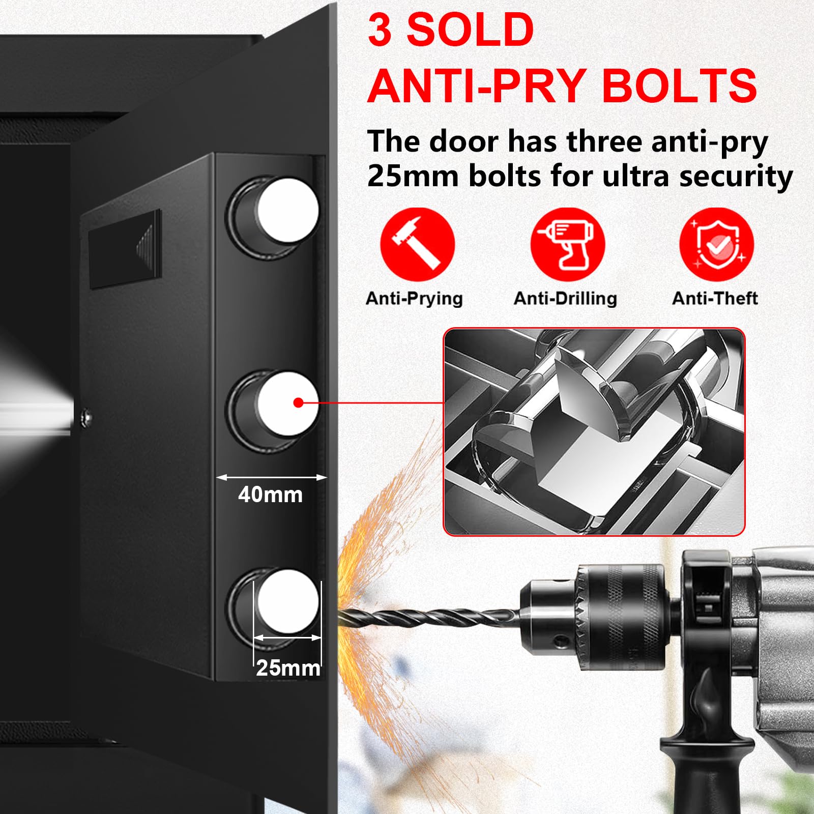 Aprxuvot safe door detail highlights secure recessed door and robust build.