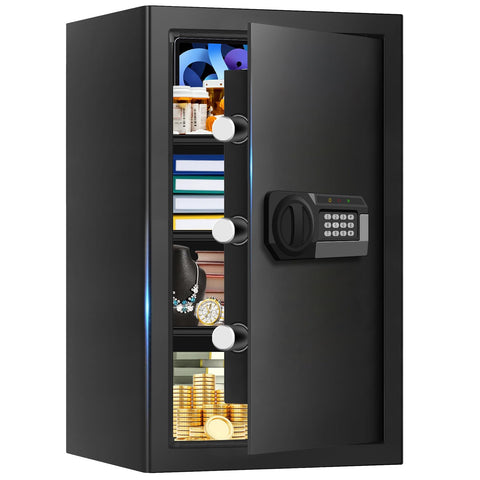 Aprxuvot 5.2 cu ft safe front view shows sturdy build for home security