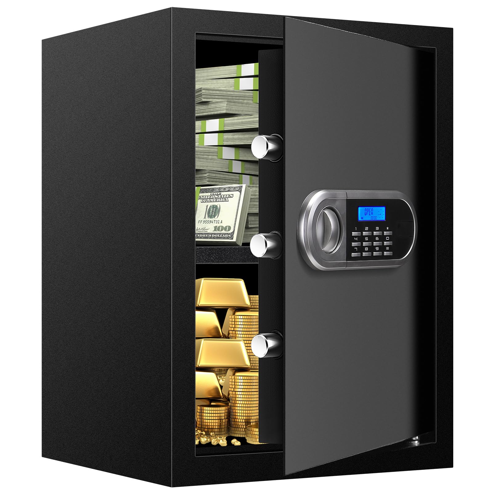 Aprxuvot large safe with digital keypad keeps valuables secure and organized for daily use.