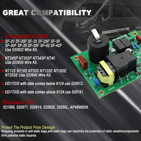 APSFY 521099 ignition board connectors, standardized interfaces for easy installation