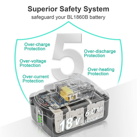 APTOOLER 6.0Ah battery pack side profile for balanced tool handling.