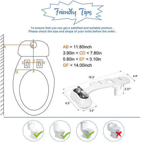 APURE BIDET A121 adjustable water pressure for a personalized spray.