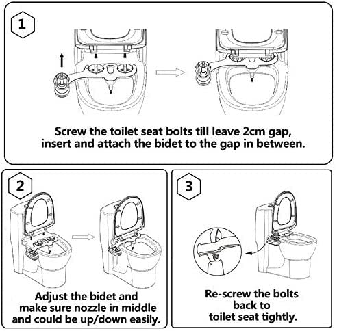 APURE BIDET A121 durable metal T-adapter and connections for leaks prevention.