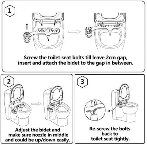 APURE BIDET A121 durable metal T-adapter and connections for leaks prevention.