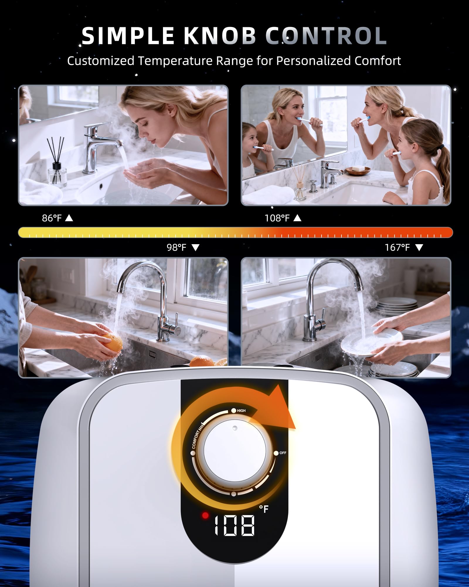 APUS installation kit for wall or shelf mounting and easy setup.