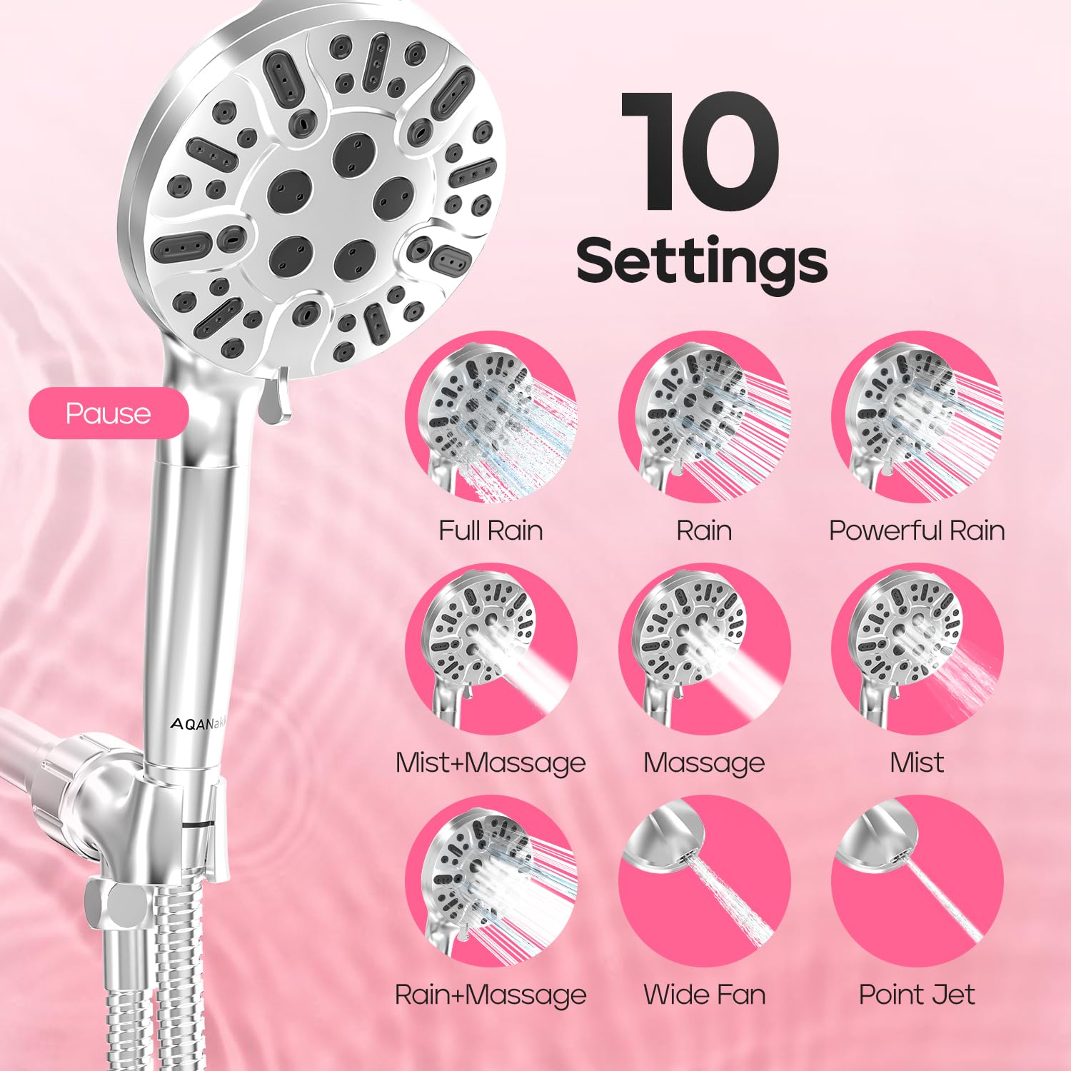 AQANakki filtration targets chlorine, fluoride, and heavy metals for smoother skin.