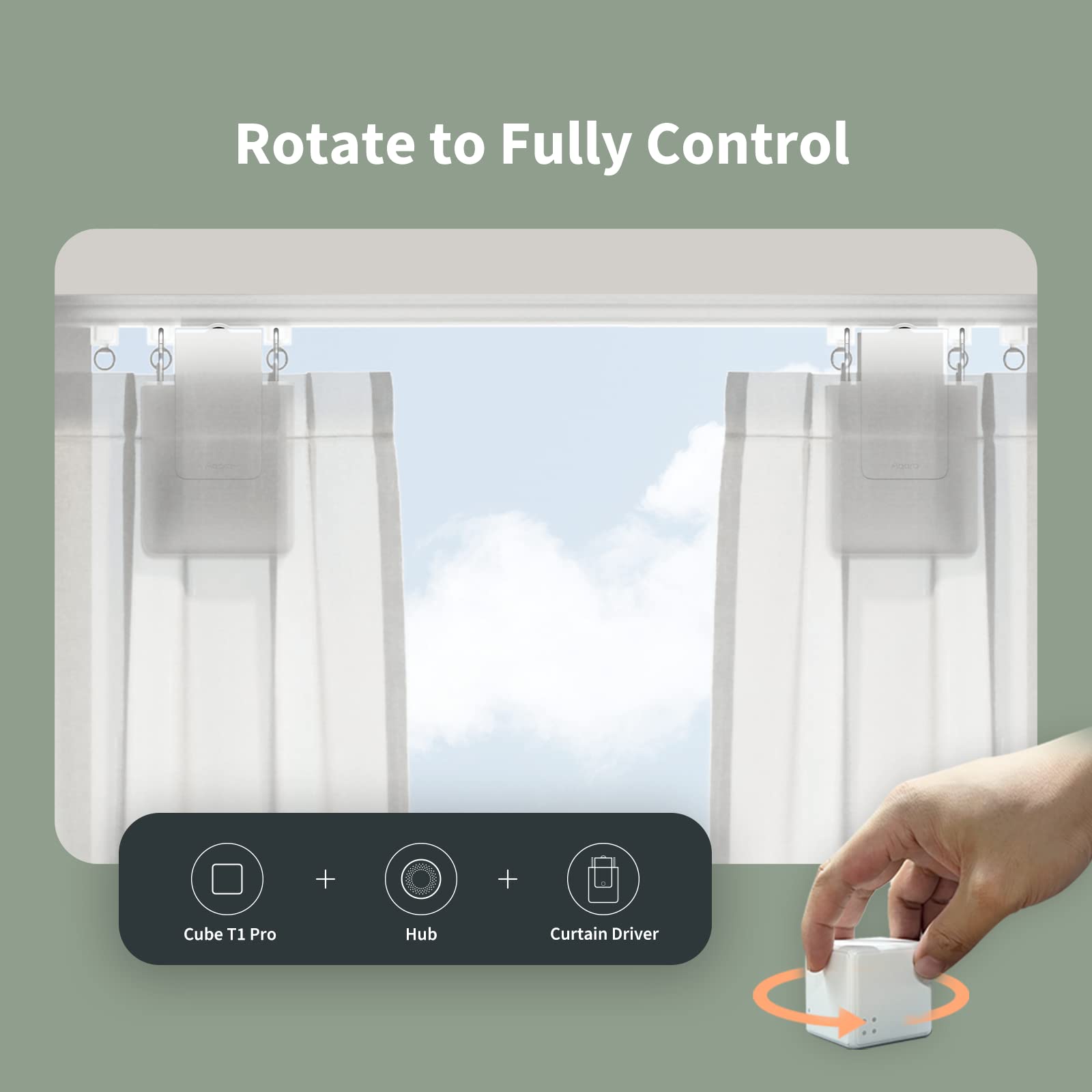 Aqara Cube T1 Pro compact design fits desks and shelves.