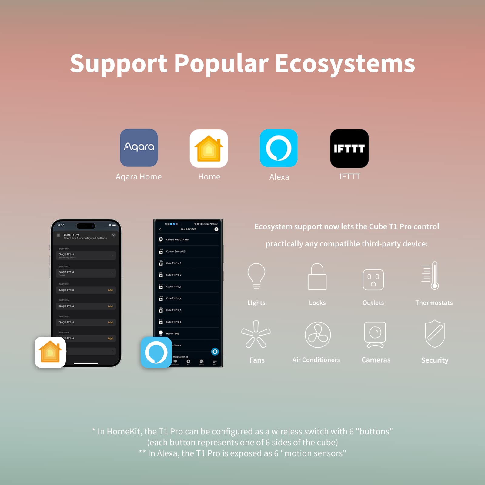 Aqara Cube T1 Pro integrates with HomeKit, Alexa, and IFTTT for seamless automation.