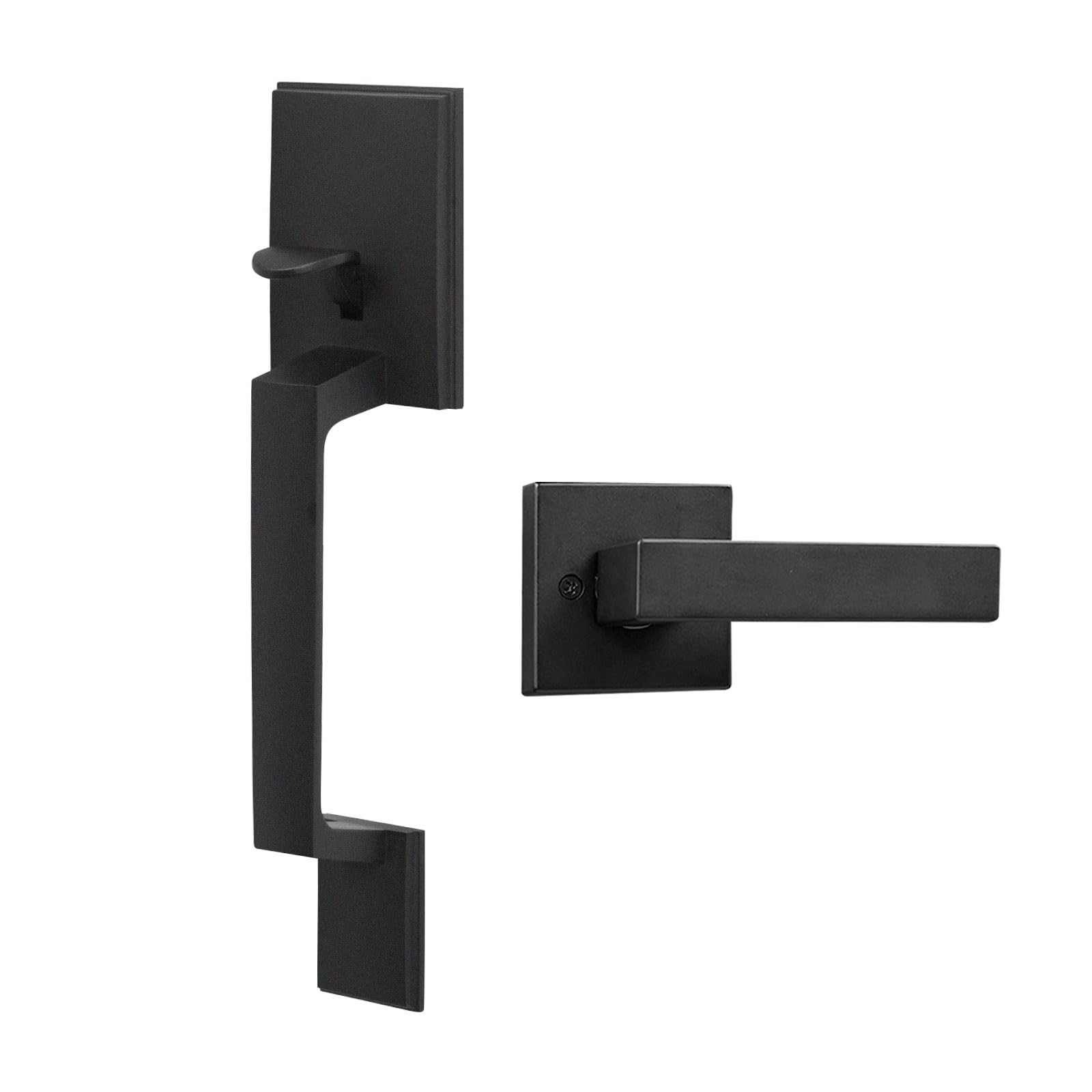 Aqara Front Door Handleset demonstrates easy installation on an exterior door.