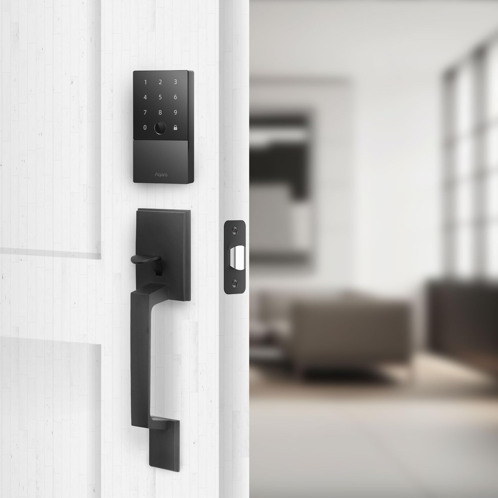 Aqara Front Door Handleset pairs with U50 or U100 smart locks for seamless integration.
