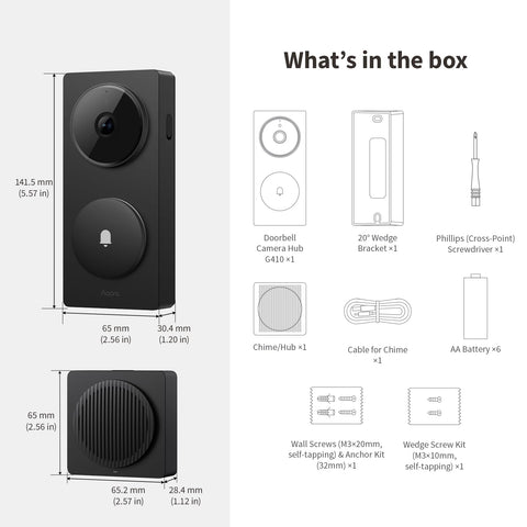 Aqara G410 wireless or wired installation options.