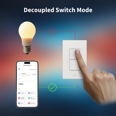 Aqara H2 decoupled switch mode enables automation without full manual control.