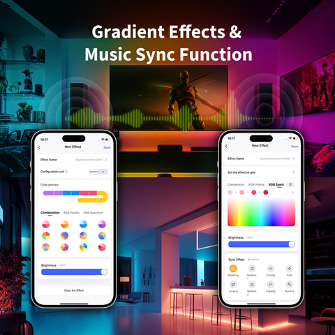 Aqara LED Strip T1 music sync mode using built-in microphone