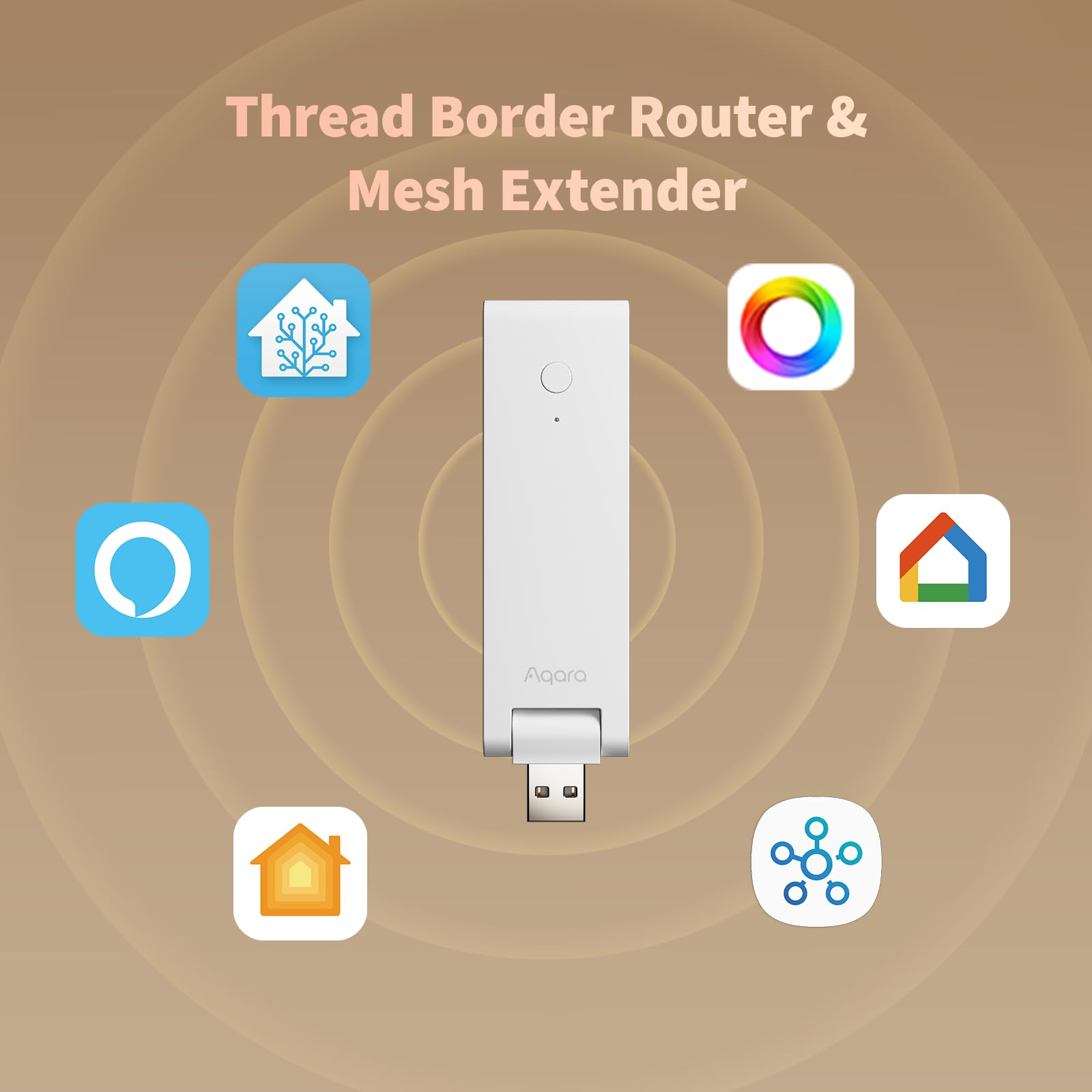 Aqara M100 Thread border router enabling mesh connectivity for Thread devices.