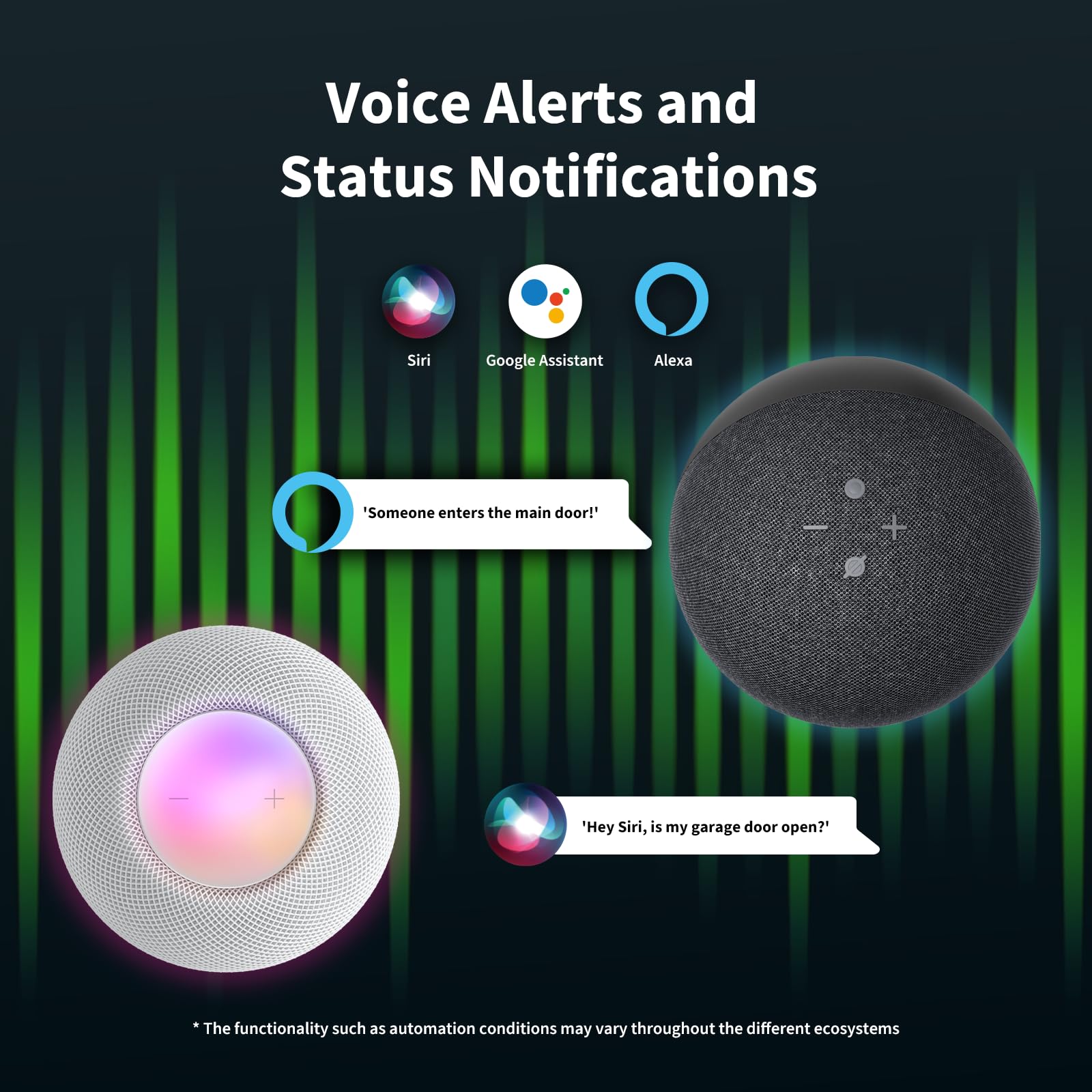 Aqara P2 supports voice alerts with Siri, Google Assistant, and Alexa.
