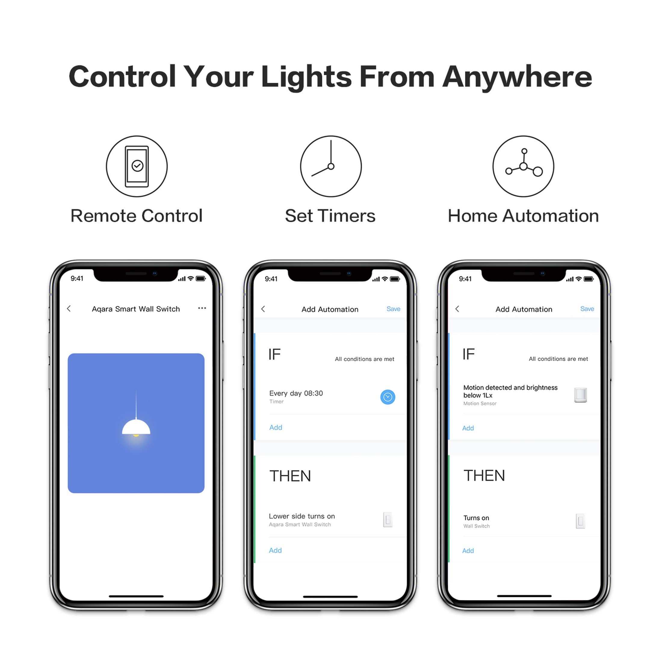 Aqara Smart Light Switch mounted in a hallway enabling convenient lighting control.