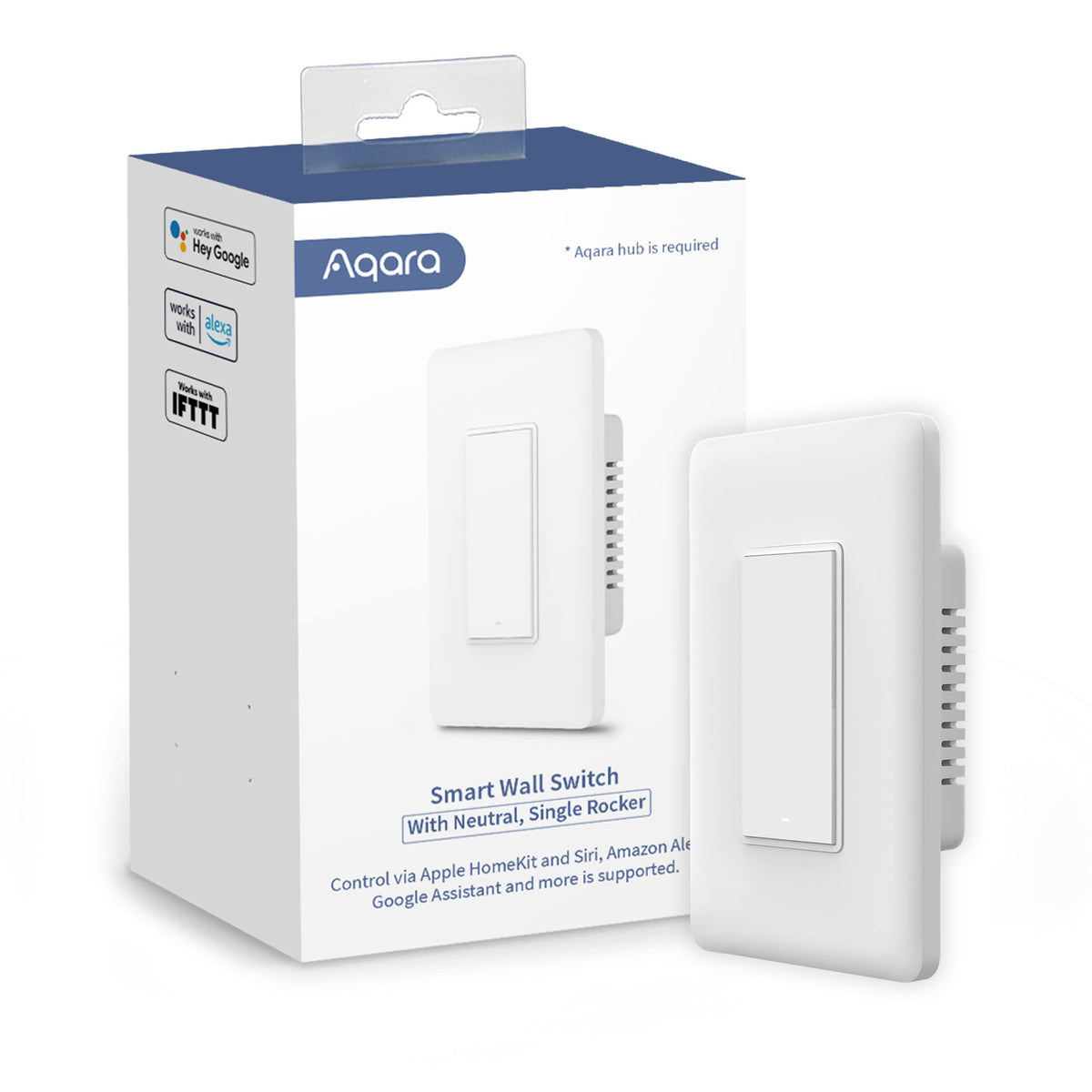Aqara Smart Light Switch with remote control for quick room lighting management.