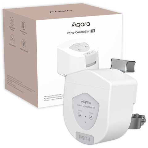 Aqara T1 valve controller installation showing retrofit ease for home valves.