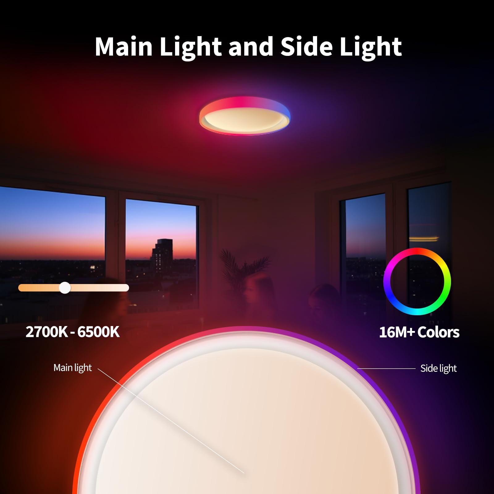 Aqara T1M tunable white 2700-6500K for warm to cool ambience.