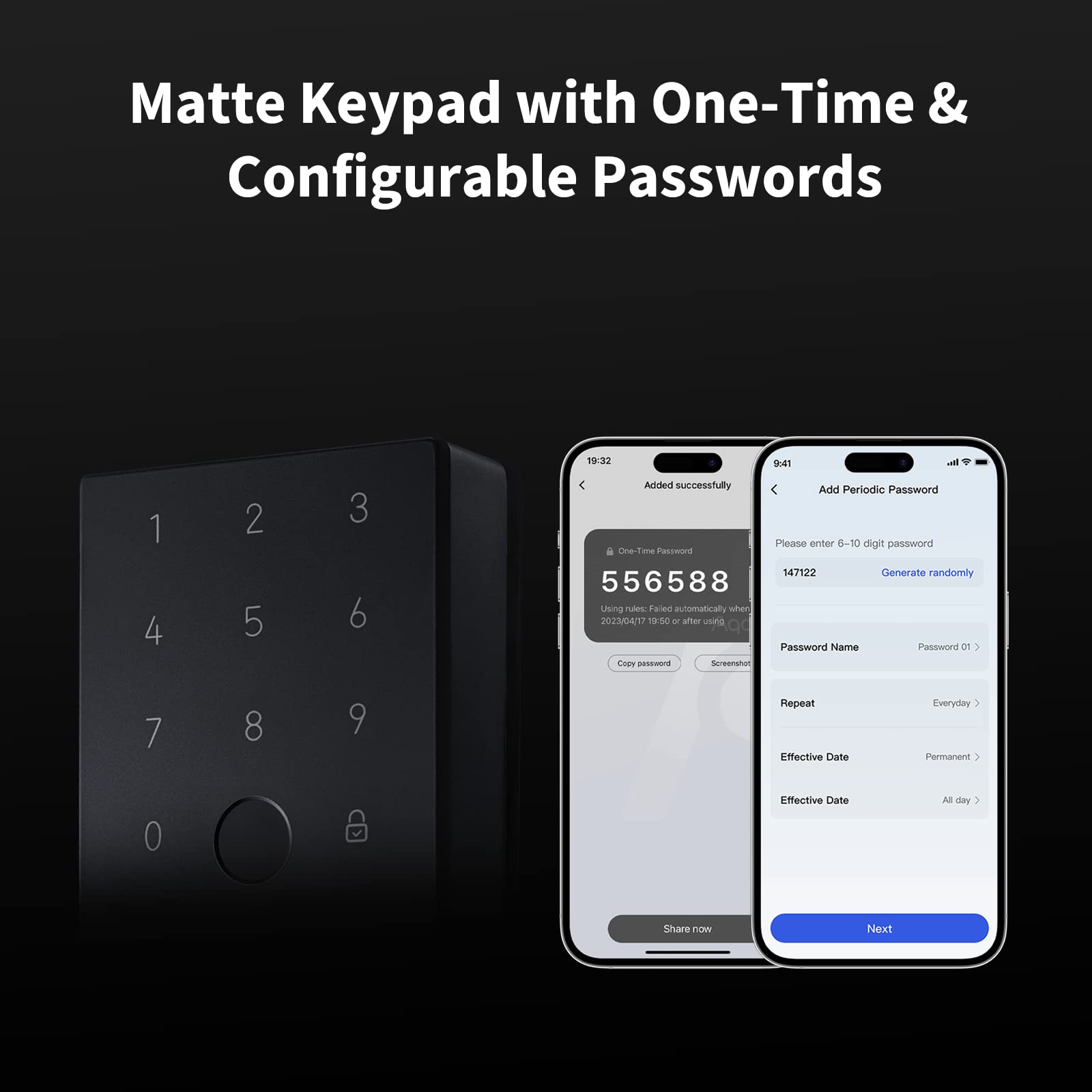 Aqara U100 with Apple Home Key area enabling tap-to-unlock