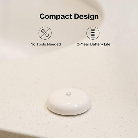 Aqara Water Leak Sensor IP67 housing demonstrates rugged waterproof protection