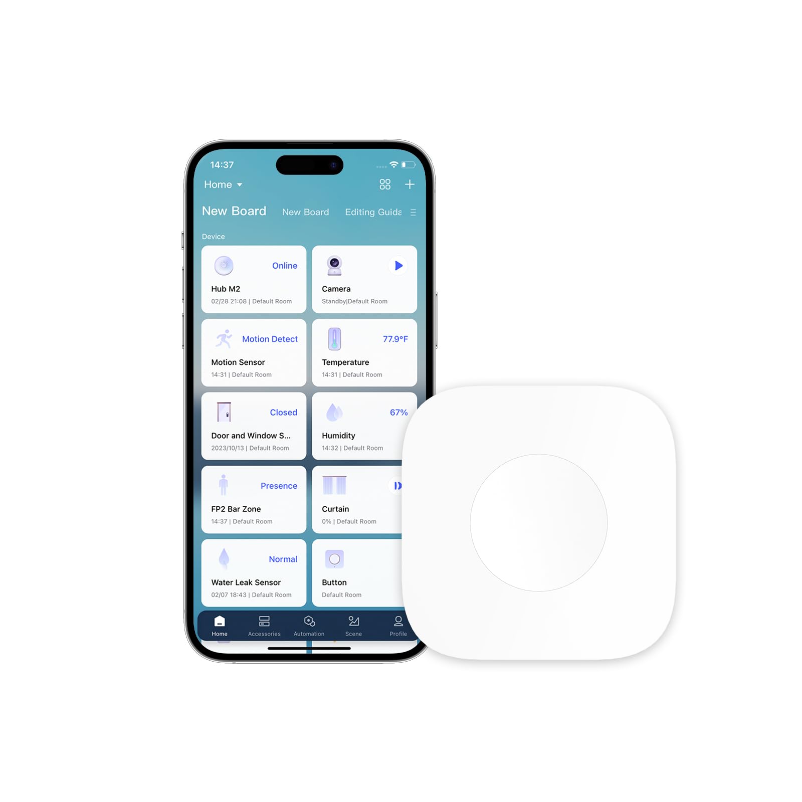 Aqara Zigbee Wireless Mini Switch front view for quick smart home control.