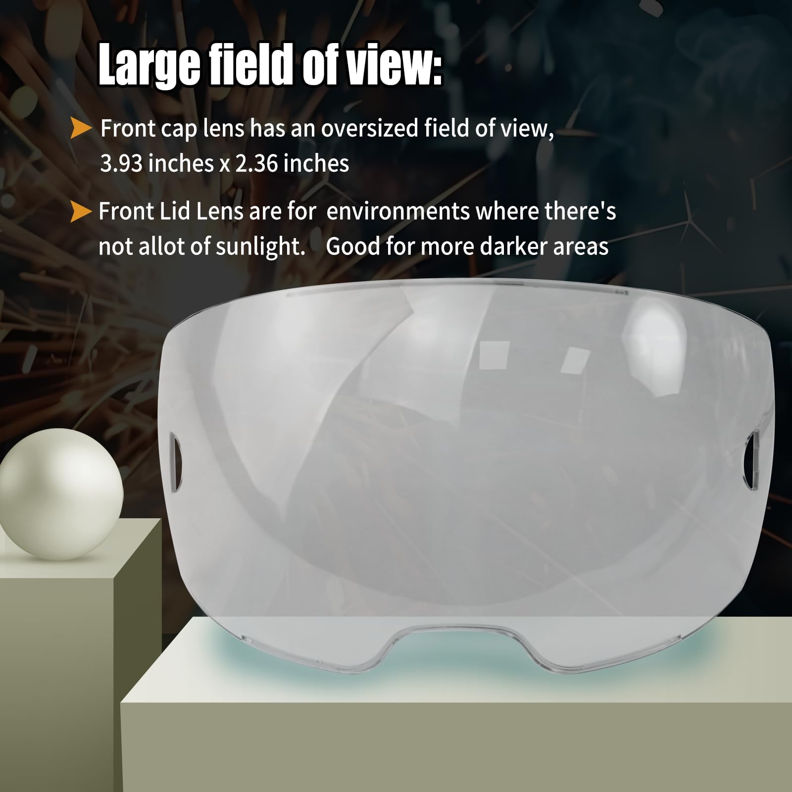 AQBB polycarbonate front cover lens for A50 offers durable heat resistance.