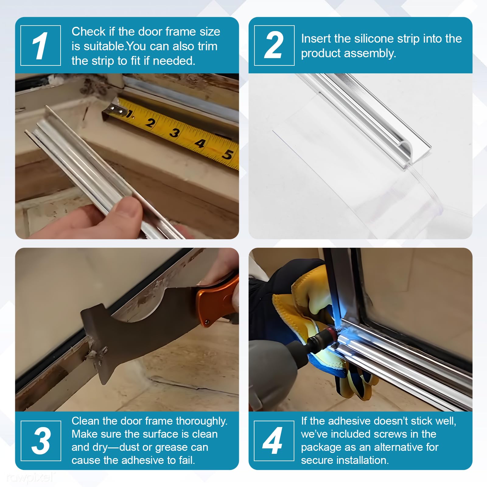 AQDD self-tapping screws included ensure durable, long-lasting attachment.