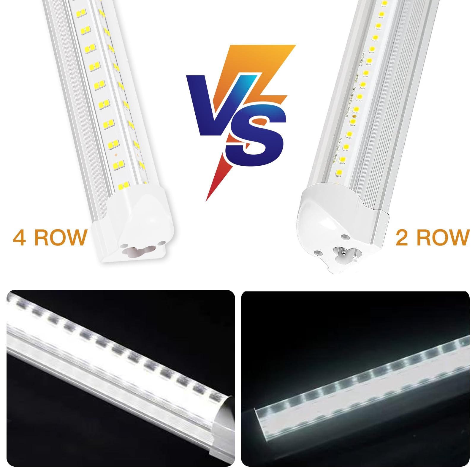 AQIQUUT 4ft 6500K cool white glow enhances workspace visibility.
