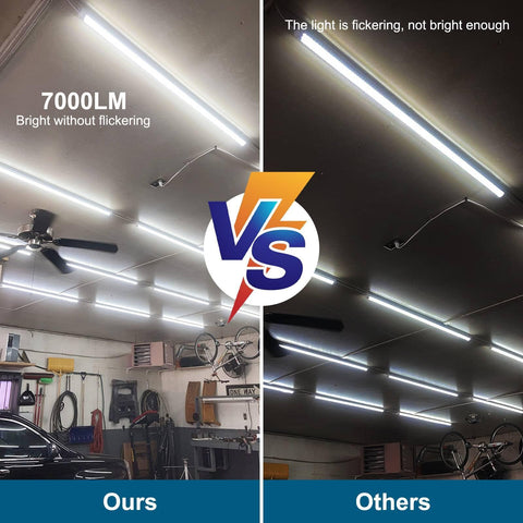 AQIQUUT 4ft 7000+ lumens deliver bright workspace lighting.