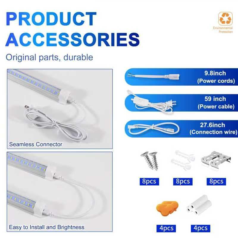 AQIQUUT 3ft LED shop light 6500K cool white for bright workspace.