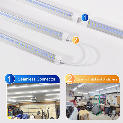 AQIQUUT 4-pack linked lighting enables seamless coverage across a workshop.