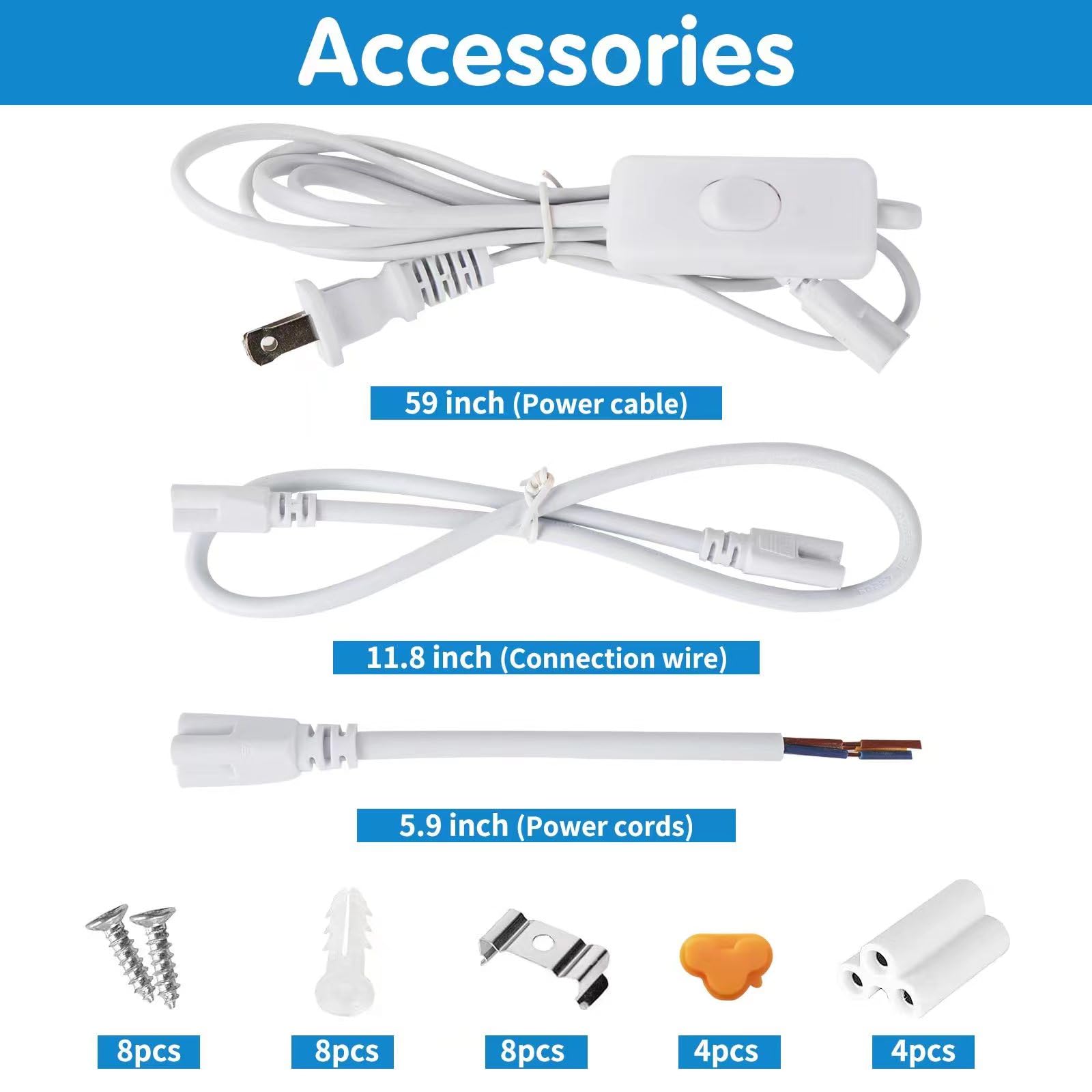 AQIQUUT 2ft LED shop light outputs 3200 lumens for task lighting.