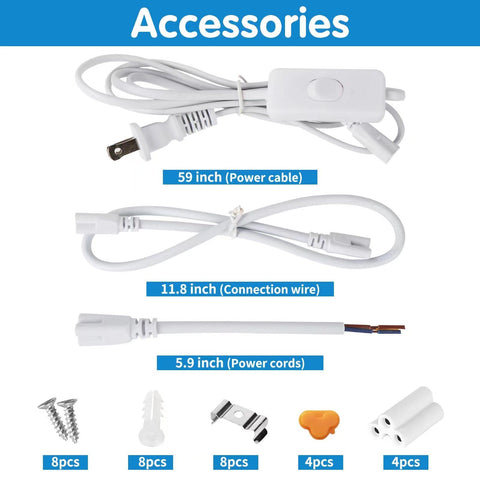 AQIQUUT 2ft LED shop light outputs 3200 lumens for task lighting.