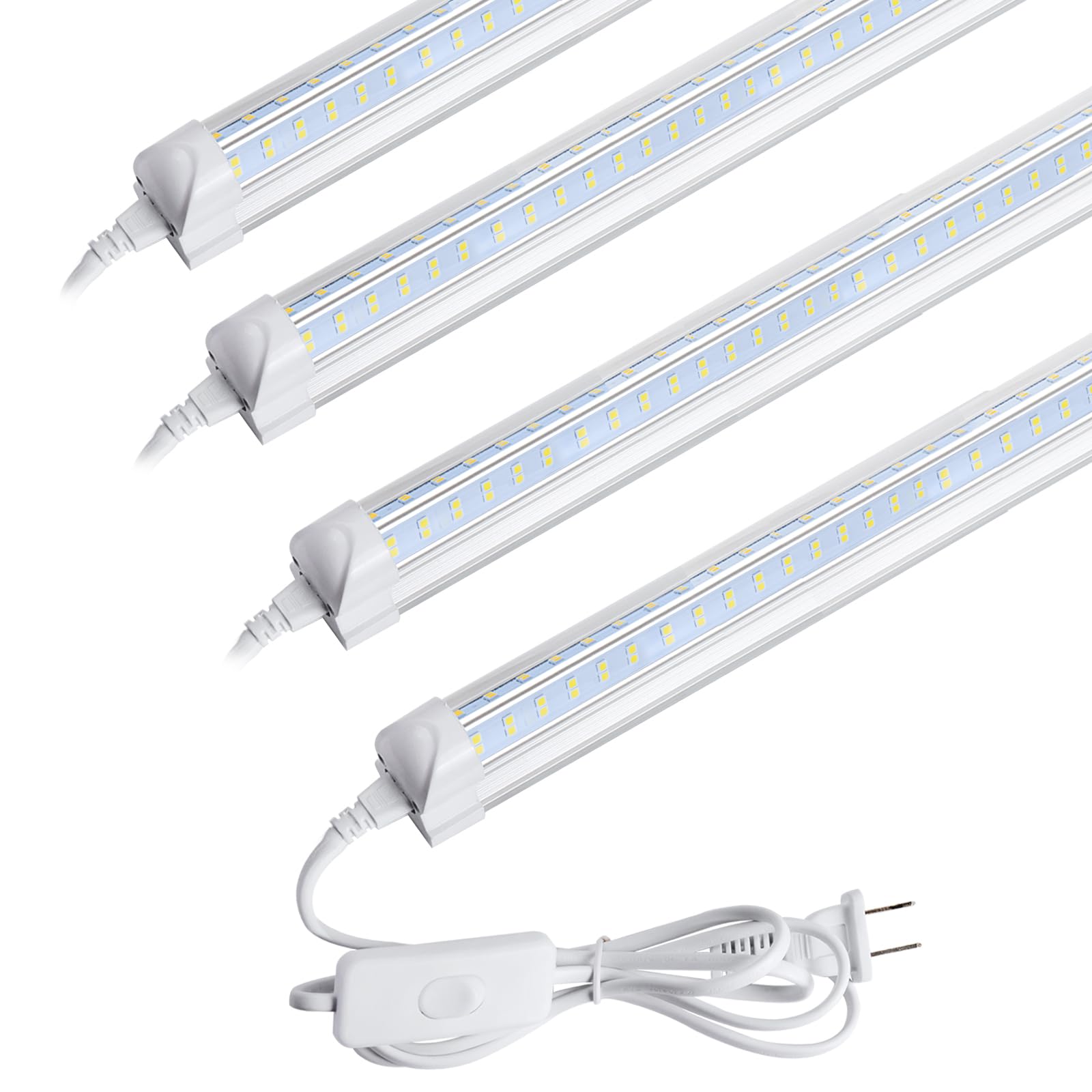 AQIQUUT 2ft LED shop light with linkable setup for easy multi-light installations.