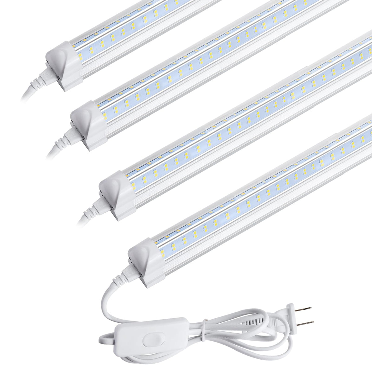 AQIQUUT 2ft LED shop light with linkable setup for easy multi-light installations.