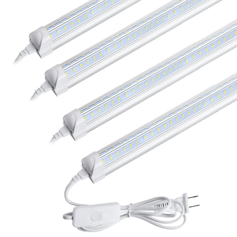 AQIQUUT 2ft LED shop light with linkable setup for easy multi-light installations.
