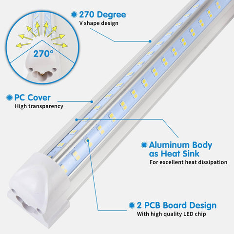 AQIQUUT LED shop lights deliver over 7000 lumens for clear visibility.