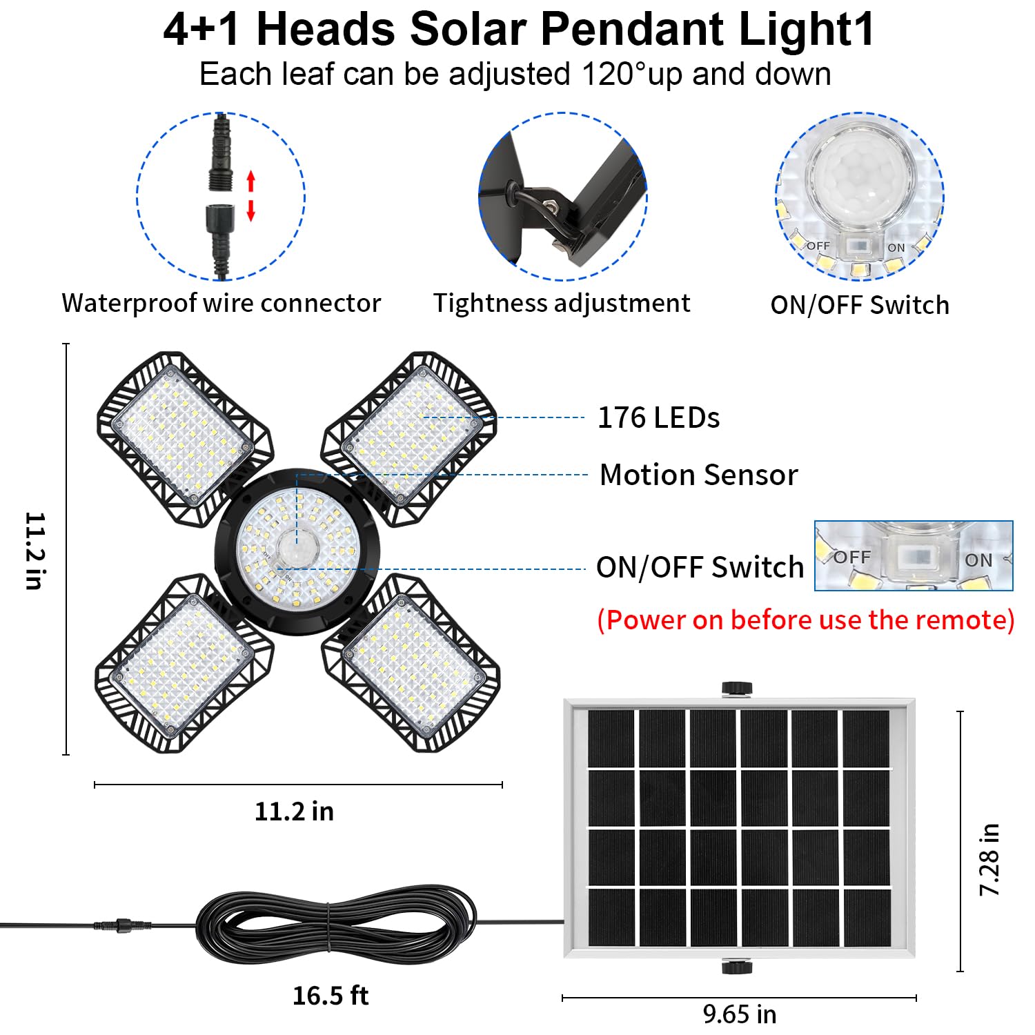 Aqonsie IP65 waterproof build withstands rain and weather.