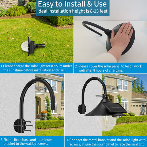 Aqonsie Solar Barn Light night illumination for safe outdoor spaces