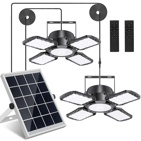 Aqonsie solar light suitable for sheds, garages, and patios.